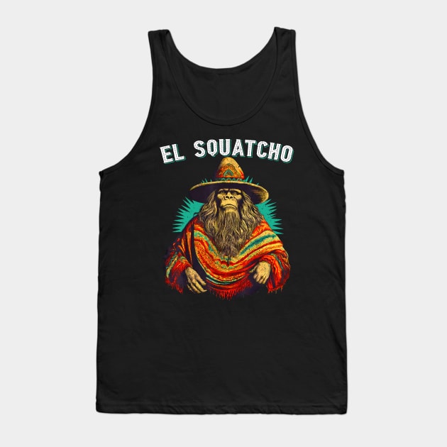 El Squatcho Bigfoot Saquatch Tank Top by celestewilliey